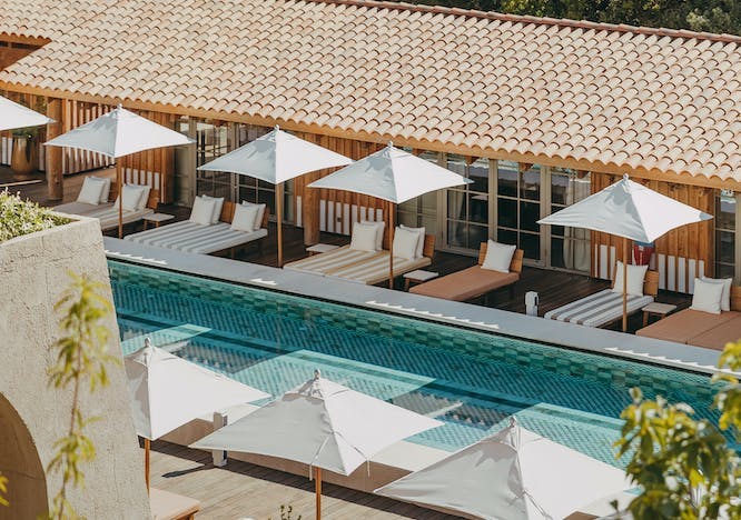 pool water housing villa swimming pool outdoors chair furniture hotel resort