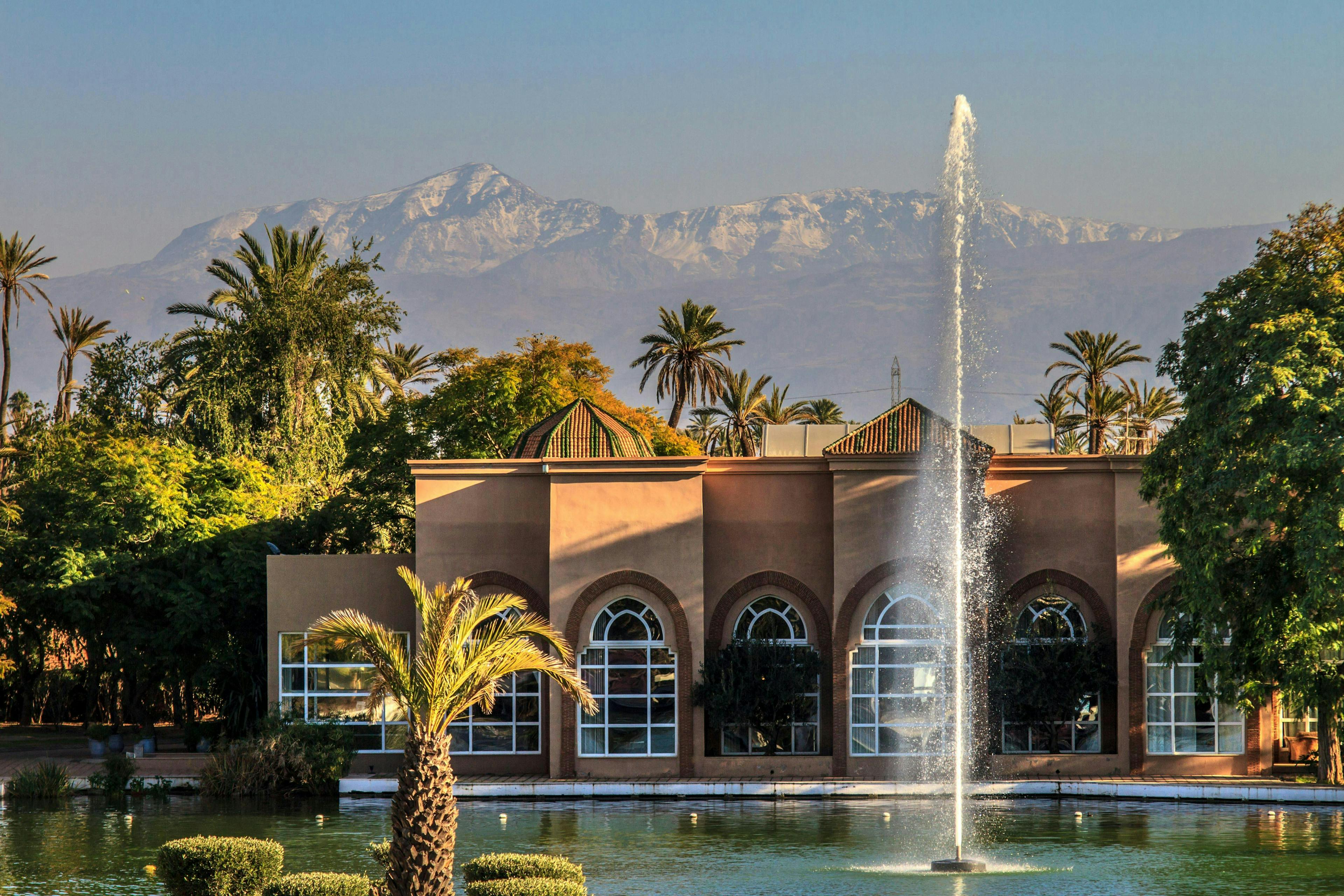 summer architecture fountain water housing villa hotel resort plant tree