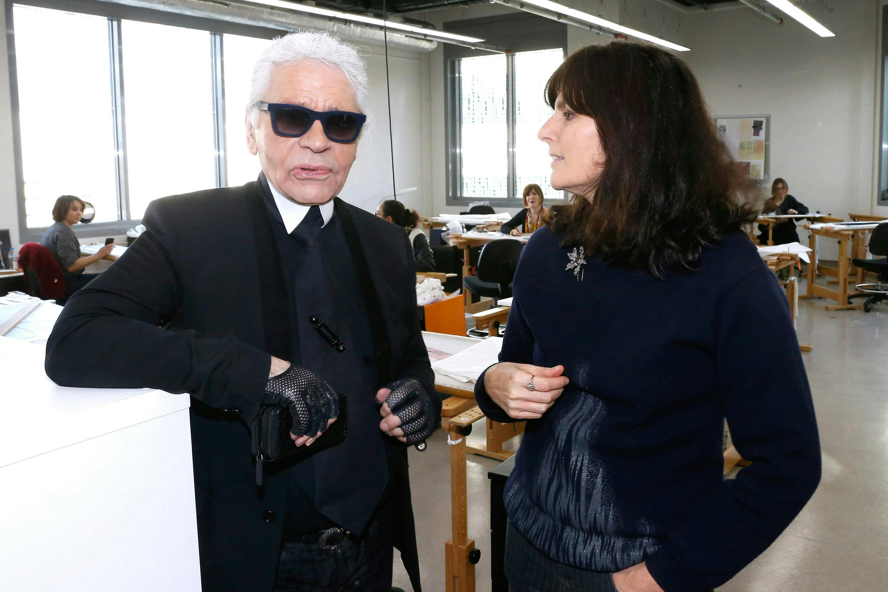 Virginie Viard et Karl Lagerfeld. © Getty Images