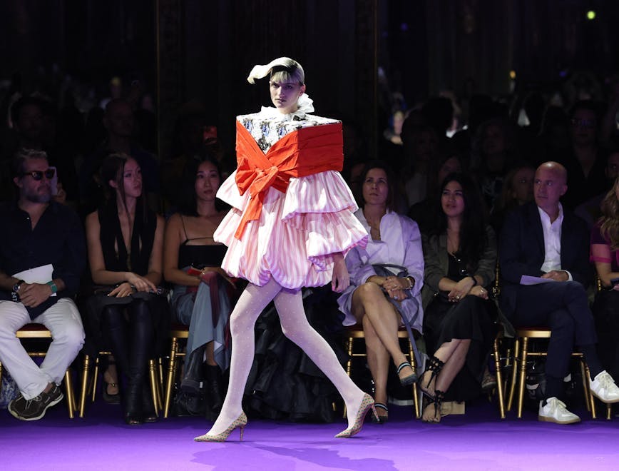autumn fashion collection fashion paris horizontal stage adult female person woman dancing shoe high heel male man