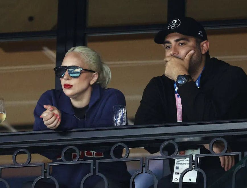 Lady Gaga et Michael Polanksy lors des qualifications féminines de gymnastique artistique aux Jeux olympiques. © Getty Images.