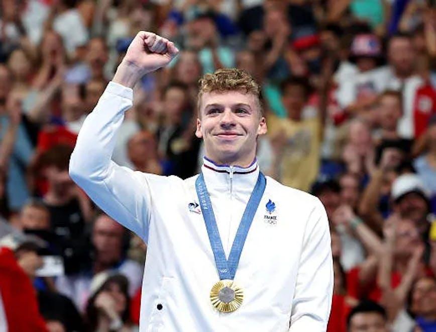 Léon Marchand aux Jeux Olympiques de Paris 2024. © Getty Images