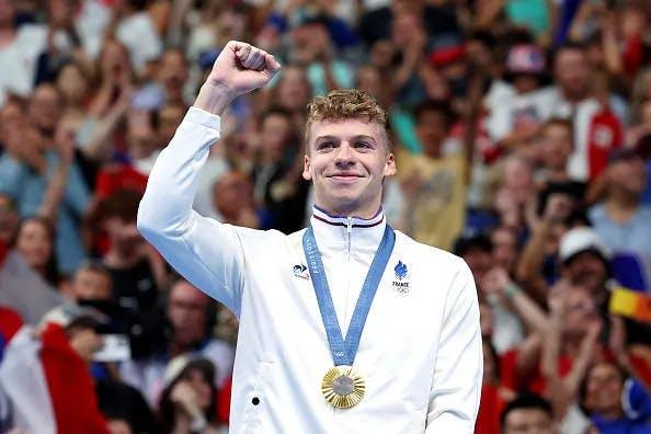 Léon Marchand aux Jeux Olympiques de Paris 2024. © Getty Images