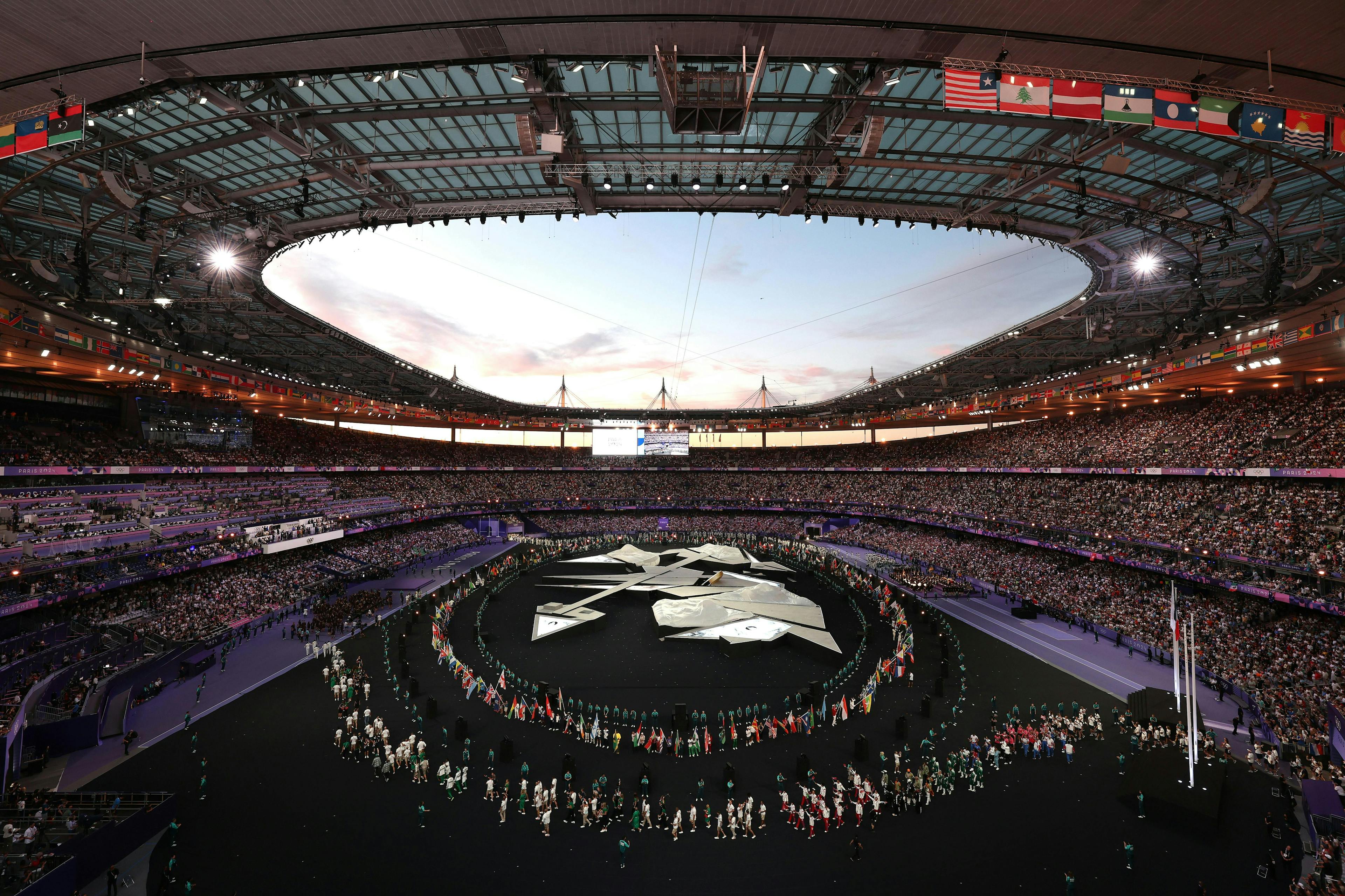 paris architecture arena building stadium person